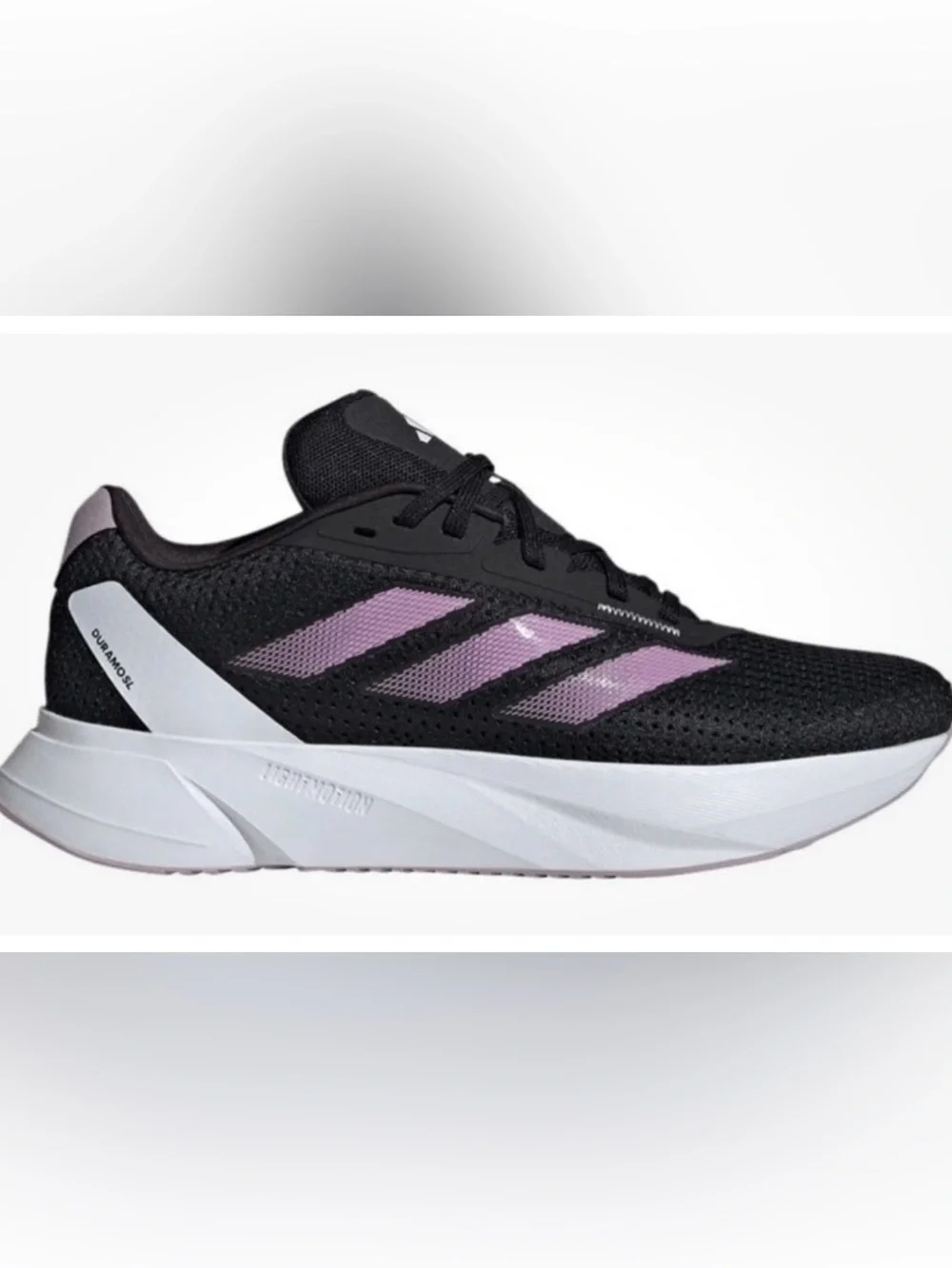 Adidas Duramo SL Running Shoes In Core Black Bliss Lilac Size 10 Women's
